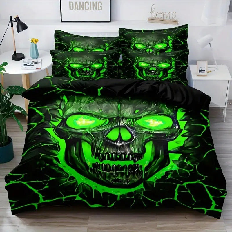 Rose Skull Printed Home Textile Bedding Suit