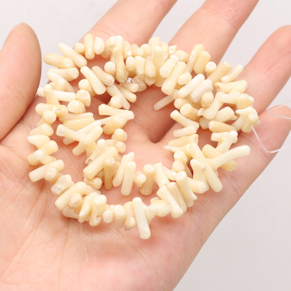 Irregular Beading Of Colorful Coral
