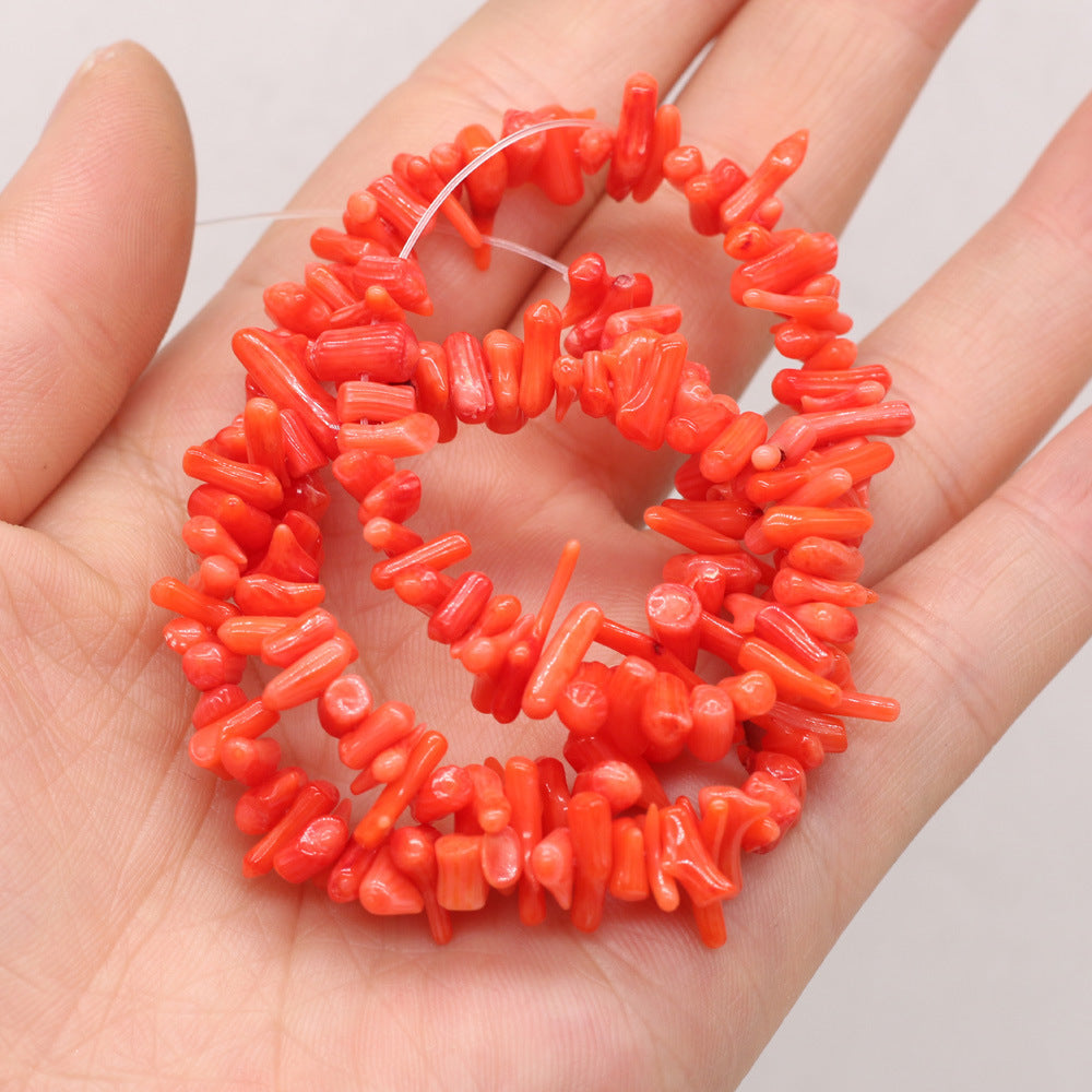 Irregular Beading Of Colorful Coral