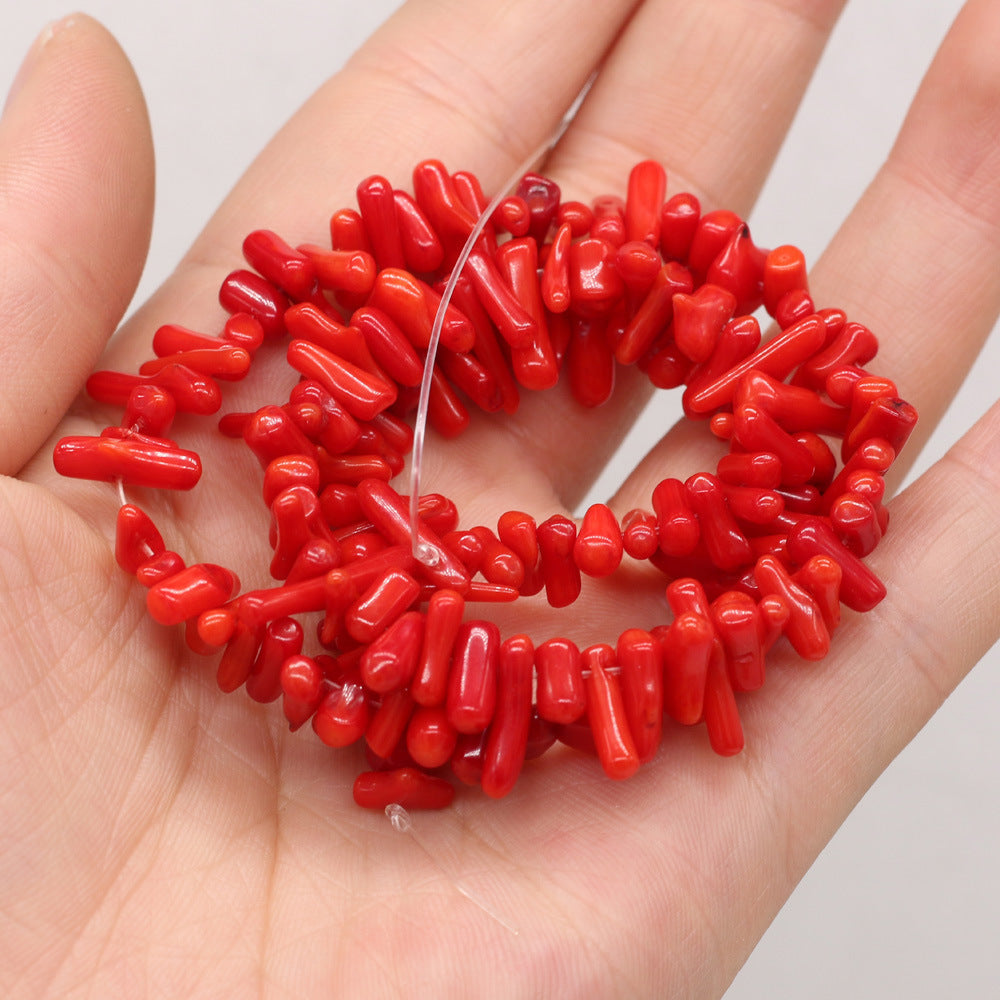 Irregular Beading Of Colorful Coral