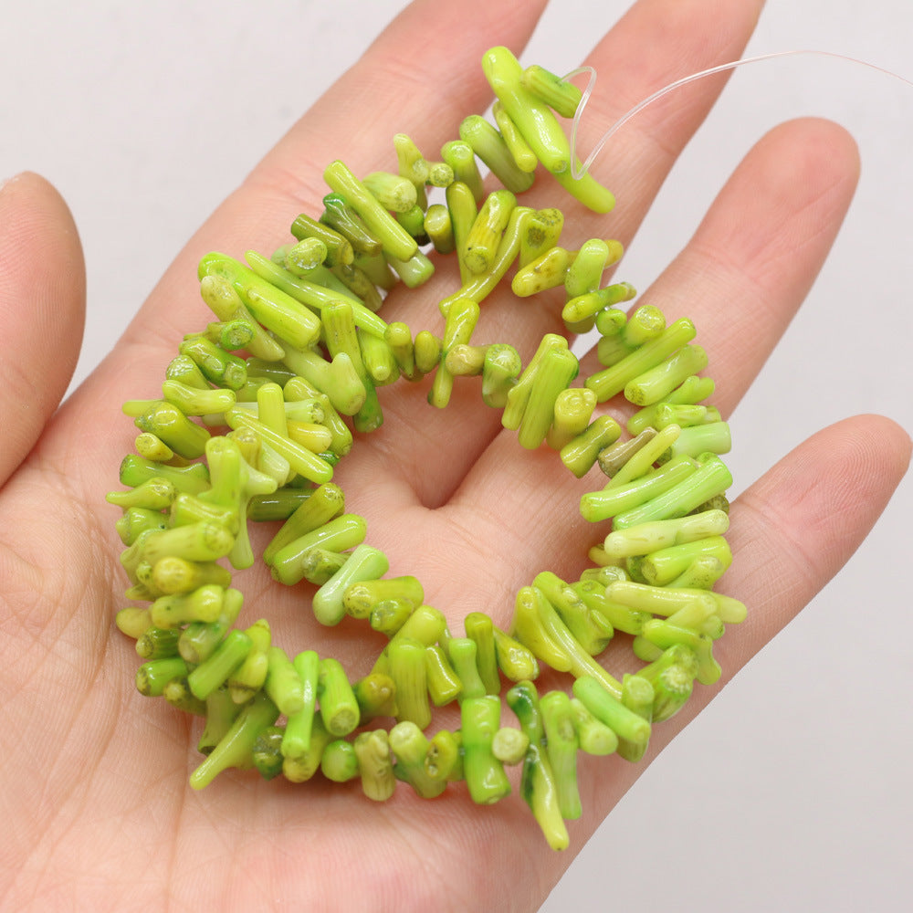 Irregular Beading Of Colorful Coral